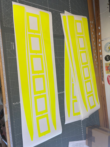 Flo Yellow DF95 Hull Only Stickers